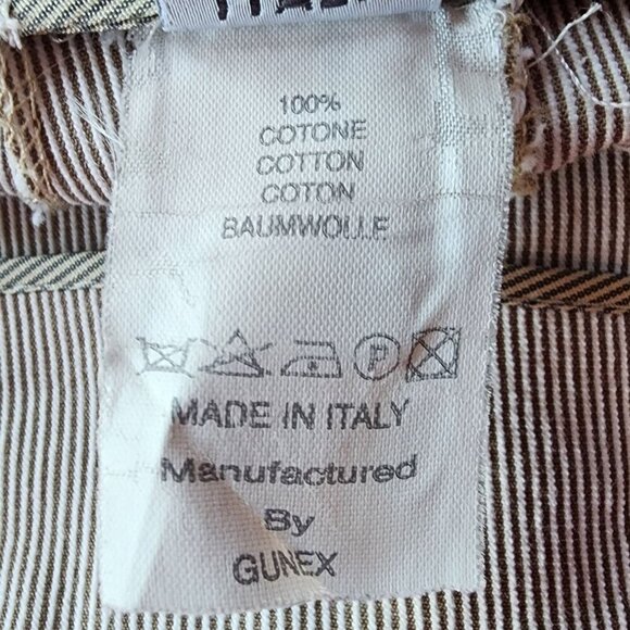 Brunello Cucinelli Striped White Gray Crop Ankle Slim Fit Pants Womens 8 - Picture 8 of 9